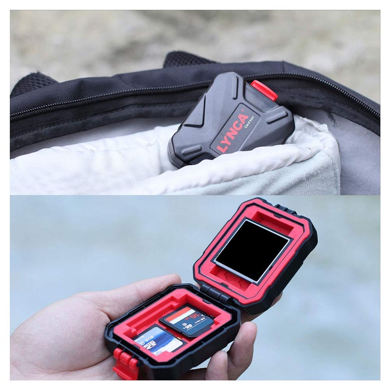 LYNCA Memory Card Case Holder, Memory Card Hard Protector Case Professional Water-Resistant Anti-Shock Camera Card Storage Box for 3 SD Cards 2 TF/Micro SD Cards 2 CF Cards 2 XQD Cards - Image 5